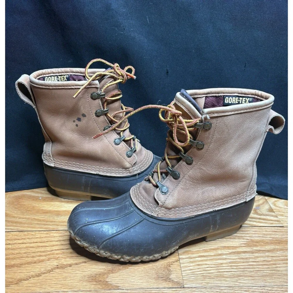 LL Bean Boots 8” GORE-TEX Thinsulate Insulated Leather Duck Boots Men’s 7 M